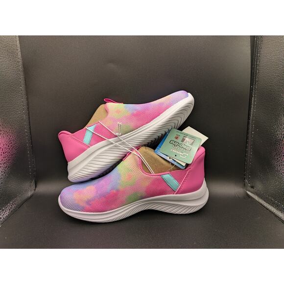 S Sport Skechers Bailey Kids' Sneakers Tie Dye Slip On Cushioned Girls SZ 1 - Picture 5 of 9